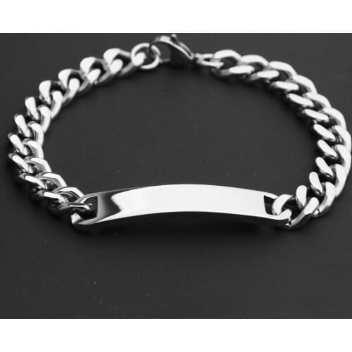Granny Chic Factory Price!! Mens Womens ID Bracelet 316L Stainless Steel Gold Color Bracelet For Men Wholesale