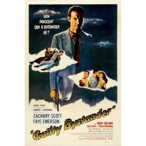 Guilty Bystander Classic Movie Film Noir Retro Vintage Poster Canvas Painting DIY Wall Paper Home Decor Gift