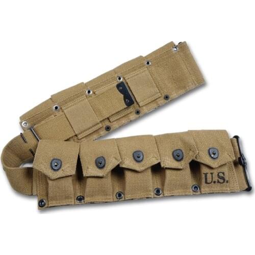 WWII WW2 US ARMY TEN CELL CANVAS POUCH TACTICAL POCKETS TOOL POUCH BAG KHAKI