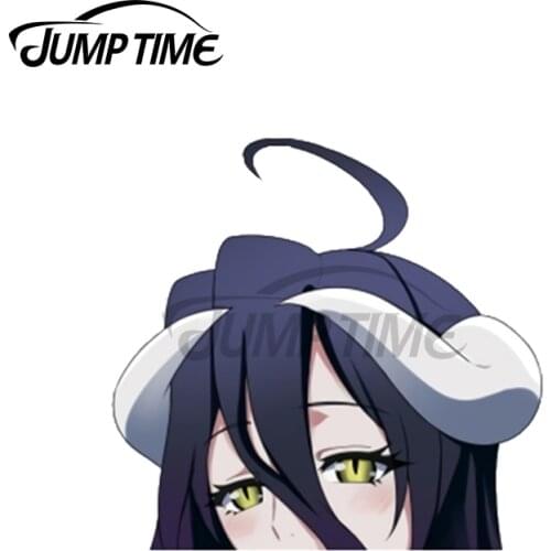 JumpTime 13 x 7cm Albedo Overlord Peeker Decal Laptop Funny Car Stickers Waterproof Scratch-Proof Personality Windows Decoration