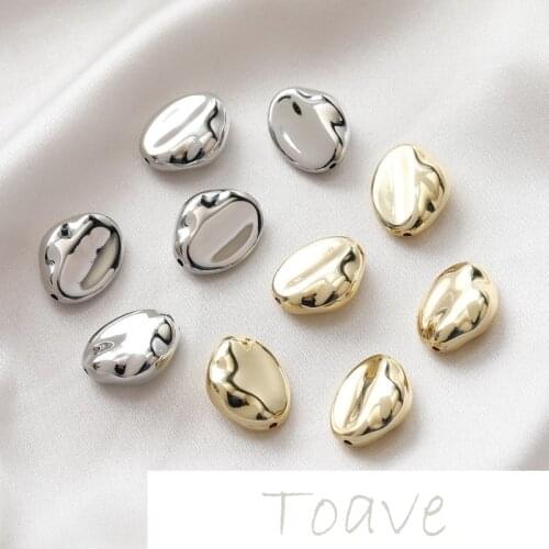 Water droplets irregular straight hole resin color retention electroplating diy gold white K gold beanie earring accessories