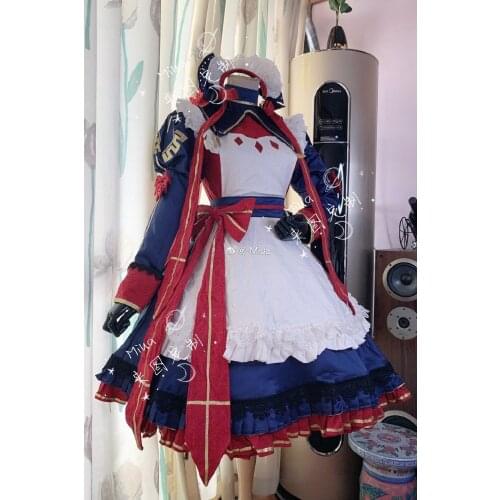 [Customized] Honkai Impact 3 Theresa Maid Dress Lolita Uniform Cosplay Costume Halloween Party Suit For Women Girls New 2021