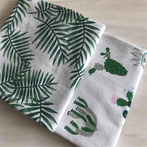 Patchwork Cotton Linen Fabric Plant Printed Canvas Fabric Cotton Linen Fabric For Quilting DIY Sewing Material Patchwork Cloth