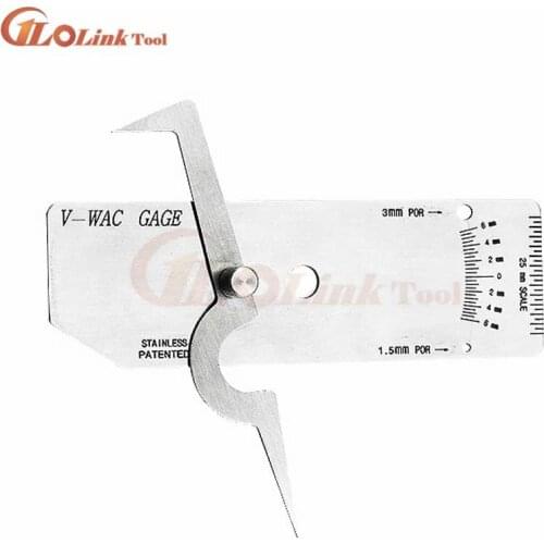 V-WAC Gauge Welding Gauge gage weld Biting undercut inspection Edge gage Metric Imperial Reading Measurement Tool