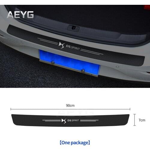 Car Rear Bumper Plate Trunk Guard Carbon Fiber Stickeror For DS SPIRIT DS3 DS4 DS4S DS5 DS 5LS DS6 DS7 2020 Interior Accessories