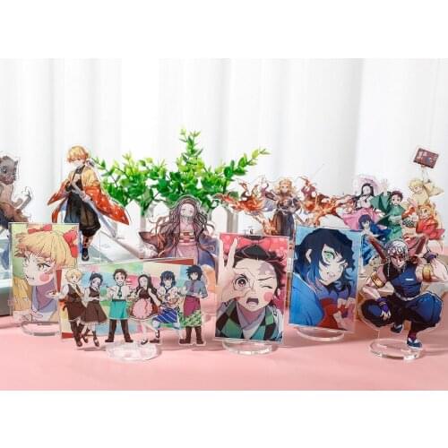 Demon Slayer Acrylic desktop standing Photo Figure Model Toys Anime Kimetsu No Yaiba Kamado Tanjirou Nezuko Kanawo Zenitsu