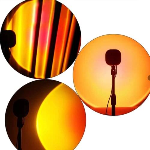 USB Rainbow Sunset Red Projector Led Night Light Sun Projection Desk Lamp for Bedroom Bar Coffee Store Wall Decoration Lighting