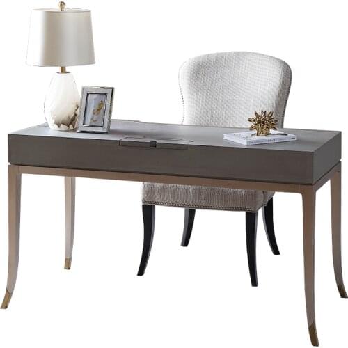 Light luxury American desk solid wood desk and chair simple modern bedroom computer desk household furniture