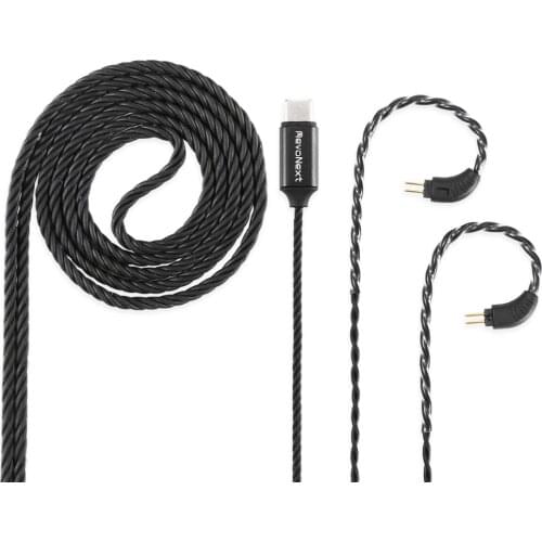 RevoNext Type C Detachable Cable Exchange Cable for QT2/QT2S/QT3/QT3S/QT5/RX8/RX8S Upgraded Cable 0.78mm 2-Pin Braided Cable