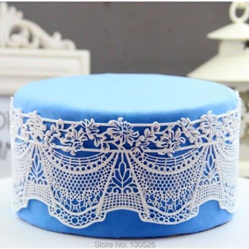Large Size Silicone Cake Mat Mold Cake Lace Baking Mold Edible Sugar Lace Mould Silicone Mat Pastry Tools Bakeware Cake Tools
