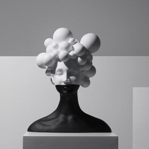 Nordic Home Decor Abstract Woman Bust Figurine Statue Home Decoration Sculpture Living Room Decoration Arts And Crafts Gift