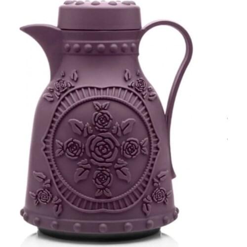 Thermos bottle with handle starry sky large capacity leak proof tea coffee mug stainless steel 1L thermo bottle jug with rose pa