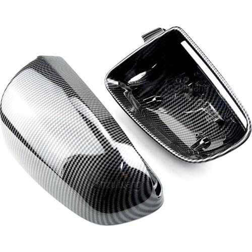 Carbon fiber pattern and bright black Mirror Cover Rearview Side Mirror Cap S Line For Audi Audi A4 B6 B7 A6 C6 (2003-2007) S4