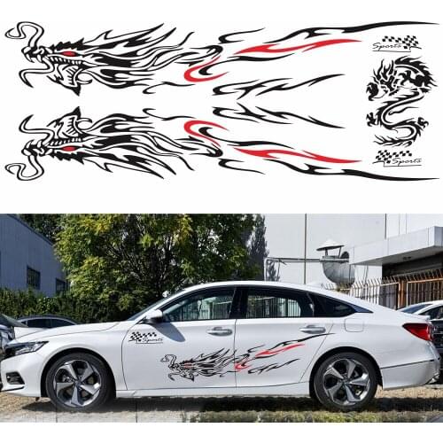 1 Set Nuovo 180 centimetri Car Sticker Styling Drago Fiamma di Fuoco Set Decal Refitting Auto Del Corpo Coperture Accessori Auto
