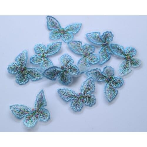 10pcs DIY embroidered butterfly Patches for clothing Golden emdoiery animal patches for bags decorative parches applique