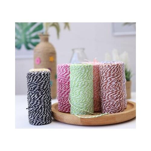 100M/Roll Cotton Two-tone Jute Ribbon Vintage Hemp Ribbon for Wedding Decoration Party Supplies DIY Handmade Crafts for Package