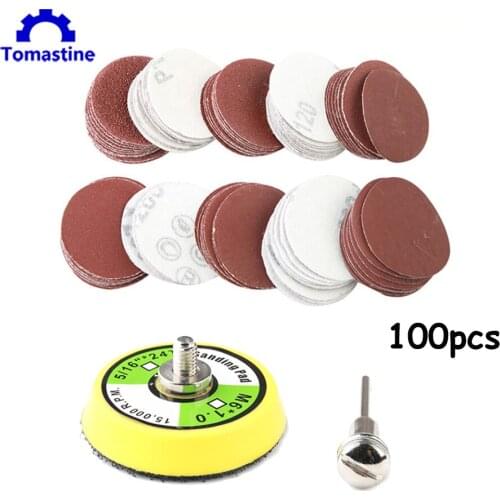 100pcs 1/1 Inch 460-2000 Mesh Grit Sandpaper Sanding Disc Wet Dry Sander Sheets with Sanding Buffing Pad Grinding Sanding Set