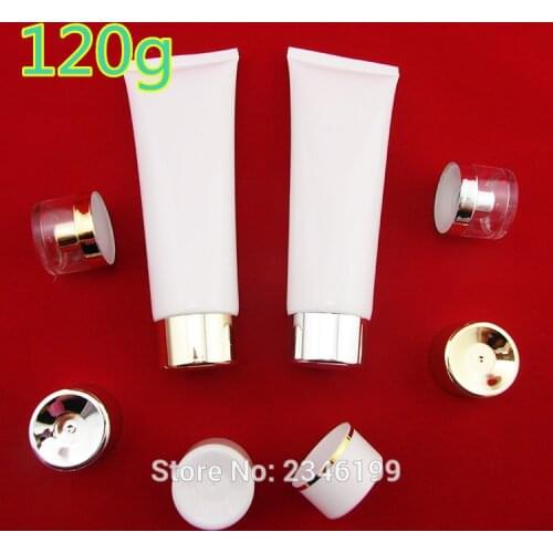 120ML 120G 30pcs/lot DIY White Cosmetic Refillable Container Hose Soft Hand Cream Tube Shiny White Clean Cream Packing Tube
