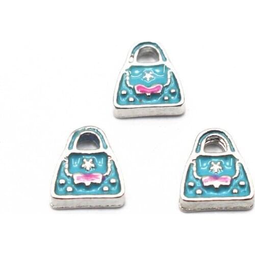 20Pcs/Lot Bag Alloy Floating Charms Hand-made DIY for Glass Lockets