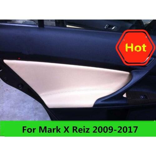 4PCS Microfibre Leather Interior Door Panel Armrest Cover For Toyota Mark X Reiz 2009 10 11 12 13 14 15 16 2017 AB250