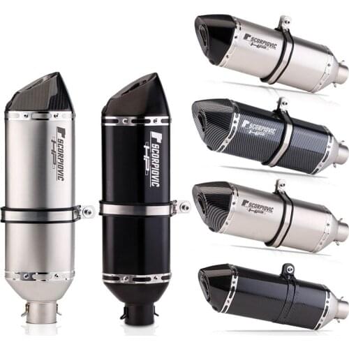 470MM Universal Motorcycle Exhaust Muffler Pipe Both side Carbon fiber Escape Moto DB Killer For F700GS F850GS TMAX530 C650GT R1