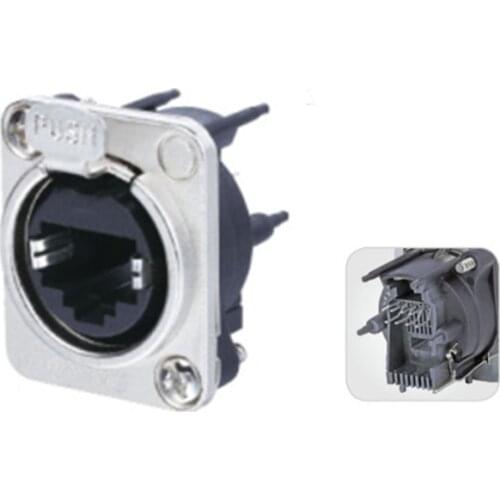 50Pcs/Lot D-Type NE8FDV Ethercon RJ45 Feedthru D-Series Panel Mount Jack Chassis Panel Mount Connector