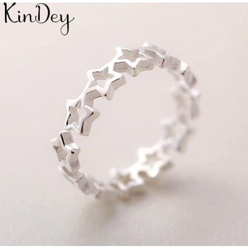 Bohemian Vintage Big Star Ring For Women Antique Silver Color Knuckle Rings Boho Jewelry Anillos