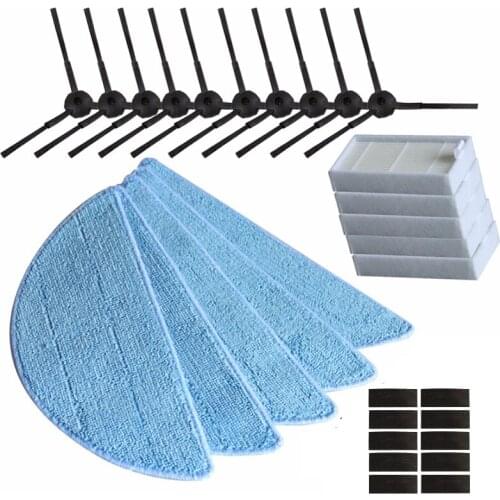 Side Brush Hepa Filter Mop Cloth For ZACO V5s Pro Robot Vacuum Cleaner Accessories Filter Hepa Brush Cleaning Mop Replacement
