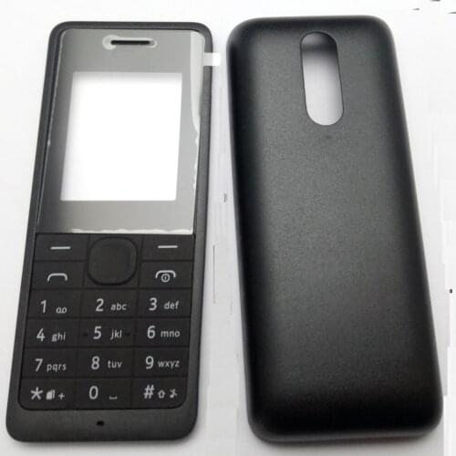 New Full Phone Housing Cover Case front+back cover With English Or Russian Keypad For Nokia 106 107 +Tools