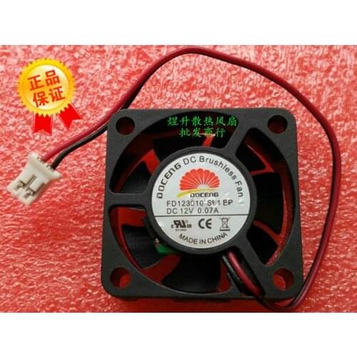 DOCENG FD123010-SL1 DC 12V 0.07A 30x30x10mm 2-Wire Server Cooling Fan