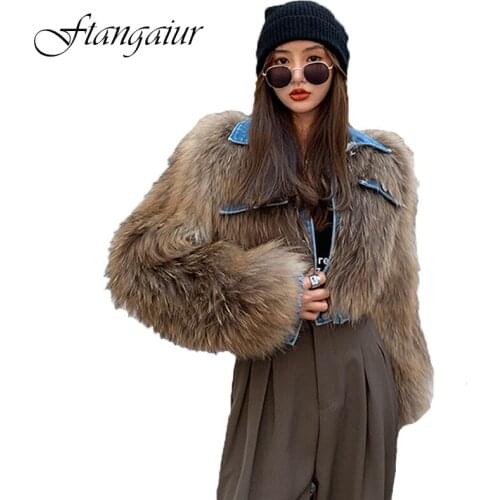 Ftangaiur Silver Fox Fur Coats
