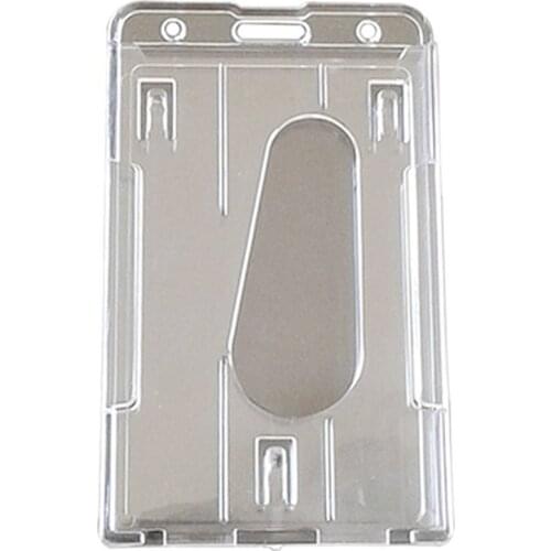 Hot Hard Plastic ID Access Card Cover Credit Card Case Badge Holder Double Side Droship