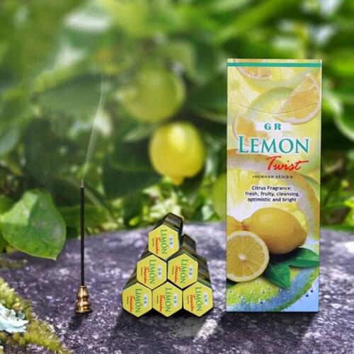 Imported Incenso Natural Household Indoor Clean Air Aroma Incense India Incense Big Box Lemon Fragrance Incense Stick