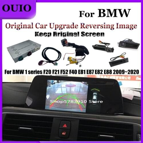 Rear Camera interface For BMW 1 series F20 F21 F52 F40 E81 E87 E82 E88 CIC NBT EVO Screen Upgrade Reversing camera adapter