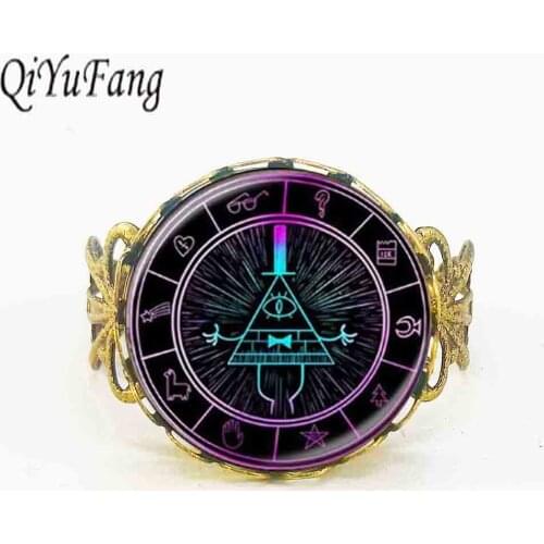 Cute Ring Mysteries BILL CIPHER WHEEL Adjustable Steampunk Ring 1pcs/lot Mens Vintage Fashion Hot Womens Rings Gift