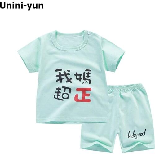 Unini-yun Childrens Clothing Sets 2018 Spring Summer Baby Boys Suit Kids Clothes Tees+Shorts kids clothes roupas infantis menin