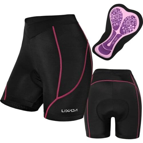 Lixada Women Bike Padded Shorts Cycling 3D Padded Underwear Bicycle Padding Riding Shorts Biking Underwear Shorts