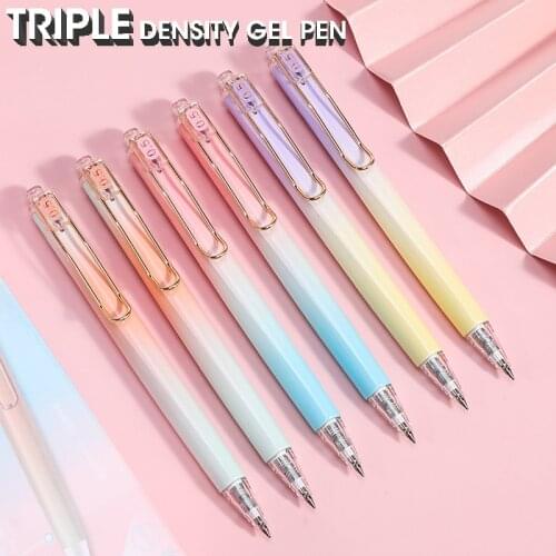 M&G Fruit Ice Tea Color Quick-drying,Retractable Gel Pen, High Density 0.5mm Student Signature Pens, Large Capacity