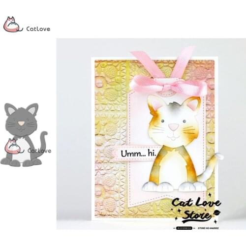 Lovely Cat Animal Metal Cutting Dies Stencils For DIY Scrapbooking Paper Card Decorative Craft Dies Embossing Die Cuts New 2019