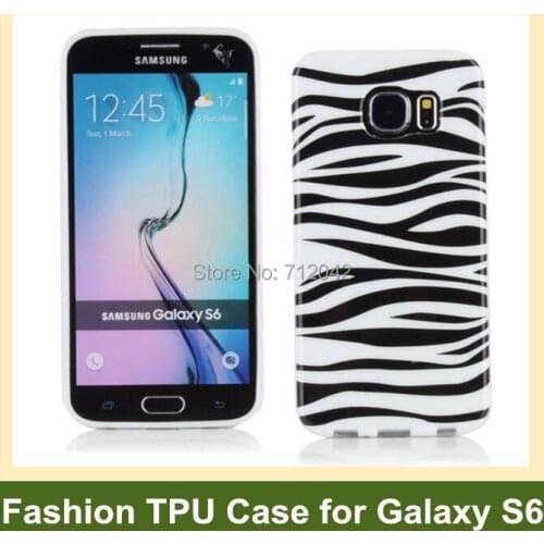 Cute Animal Leopard Zebra Pattern Print Soft TPU Gel Cover Case for Samsung Galaxy S6 G9200 SM-G920F Free Shipping