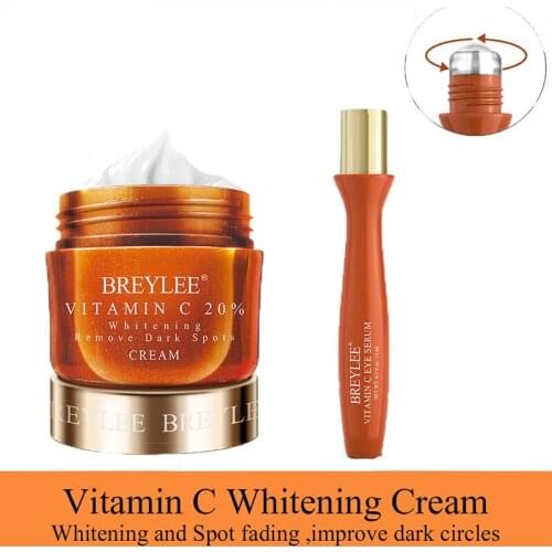 Vitamin C Whitening Set Eye CreamFades Dark Circles Freckles Face CreamWhiteningMoisturizingAnti-Aging