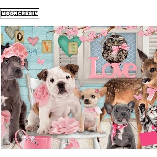 Animal Dog Diamond Painting Kit Mosaic Picture of Rhinestones Paint By Number Full Square 5D Diy Diamond Embroidery Decor Home