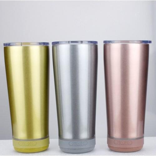 NEW 18oz Speaker Tumbler Music Cup Smart Water Bottle Stainless Steel Wireless Water Proof For Fathers Day Gift Dropshipping