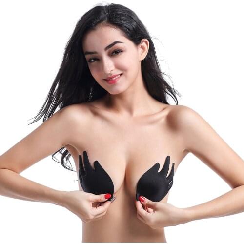 New Hand Shape Deep V Push Up Bra Self Adhesive Bra Breathable Sticky Silicone Gel Bras for Women Sexy Strapless Bralette Dress