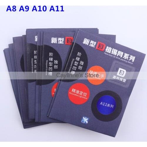 New High Qaulity 3D IC Chip BGA Reballing Stencil Kits Set Solder template for iphone A8 A9 A10 A11