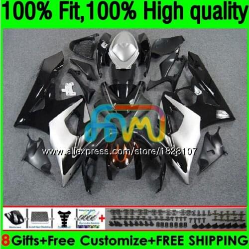 OEM For SUZUKI GSXR-1000 GSX R1000 GSXR 1000 CC 05 Black silver 06 42BS.32 GSX-R1000 1000CC 05 06 K5 GSXR1000 2005 2006 Fairing