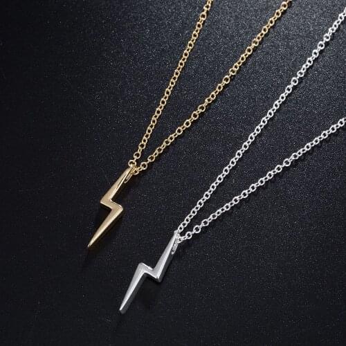 Stainless Steel Necklace Hot Lightning Necklaces For Women Protection Pendants For Girlfriend Gifts Vintage Jewelry