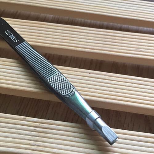 9cm Women Eyebrow Face Nose Hair Clip Tweezer Remover Stainless Steel Tweezers Shape Tool Eyebrow Tweezers 1Pcs