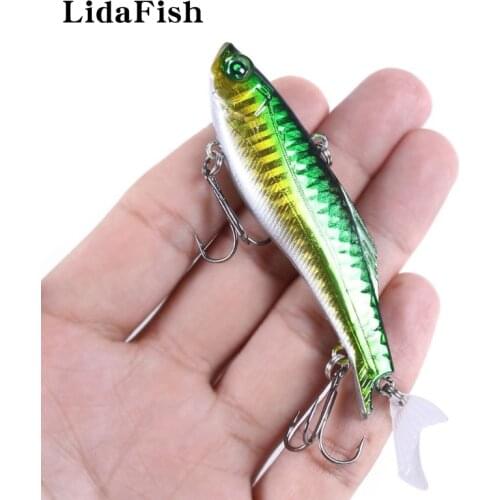 2021 New 8cm-22.5g Plastic VIB Vibration Simulation 3D Eye Fishing Lure Artificial Winter Ice Fishing Tackle Hard Bait