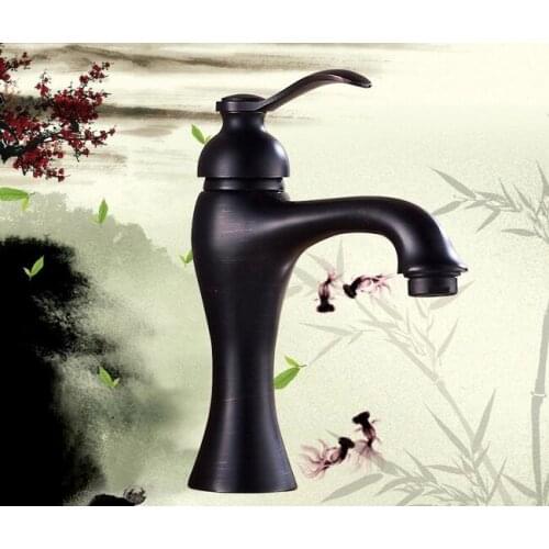 Vidric Black bathroom basin faucets hot and cold water single handle sink taps mixer bath washbasin deck mounted facuet